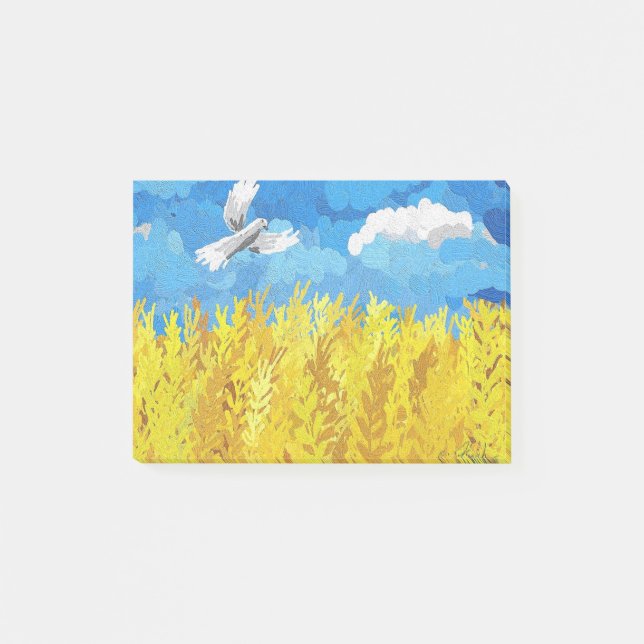 Ukraine Flag Landscape Post-it Block (Framsida)