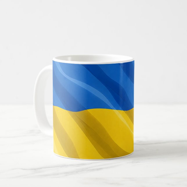 Ukraine Flag Mug Kaffemugg (Framsida vänster)