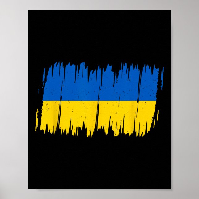 Ukraine Flag National Flag Kiev Ukrainian Kyiv 1  Poster (Framsidan)
