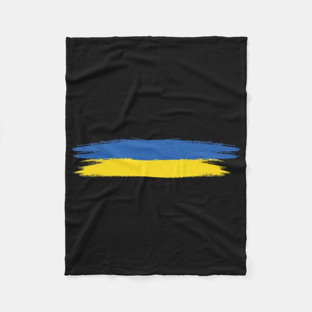 Ukraine Flag With Colours Blue And Yellow No War P Fleecefilt (Framsidan)