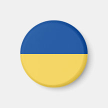 UKRAINE FLAGGA BUTTON MAGNET