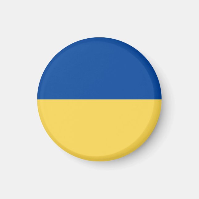 UKRAINE FLAGGA BUTTON MAGNET (Framsidan)