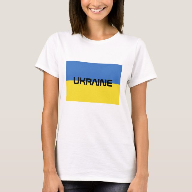ukraine flagga T-Shirt (Framsida)