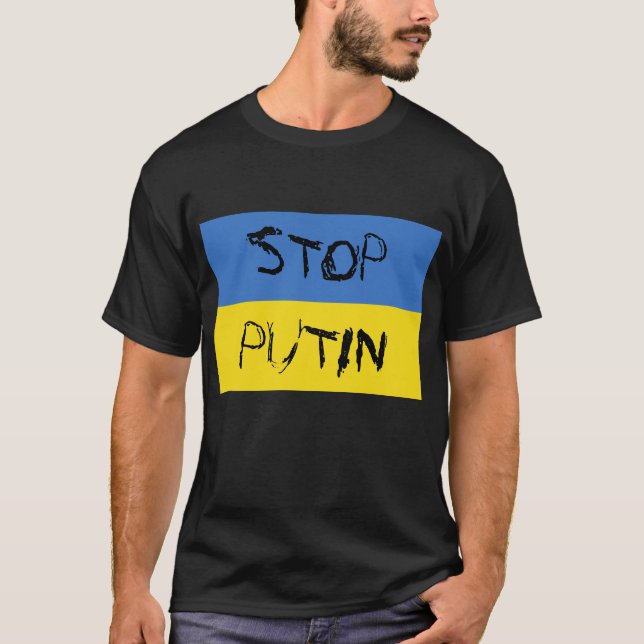 ukraine flagga T-Shirt (Framsida)