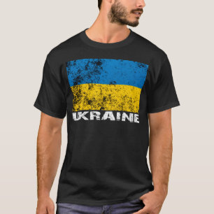 ukraine grunge Flagga T Shirt
