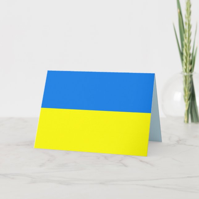 Ukraine-hälsningskort för flagga helgkort (Framsida)