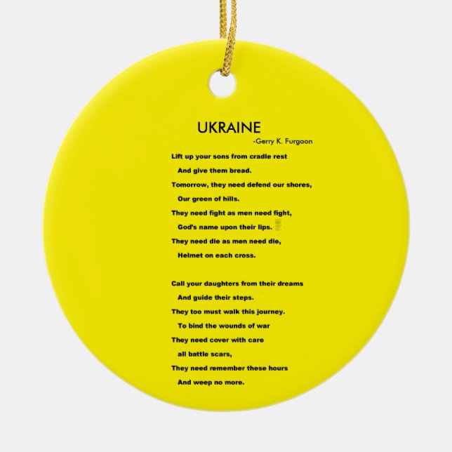 UKRAINE JULGRANSPRYDNAD KERAMIK (Framsidan)