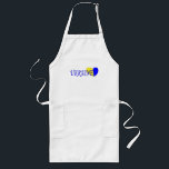 Ukraine Långt Förkläde<br><div class="desc">Stylisches Design mit dem Schriftzug „UKRAINE“ und einem Herz in den Farben der ukrainischen Flagge. Perfekt, um deine Unterstützung und Liebe für die Ukraine zu zeigen!</div>
