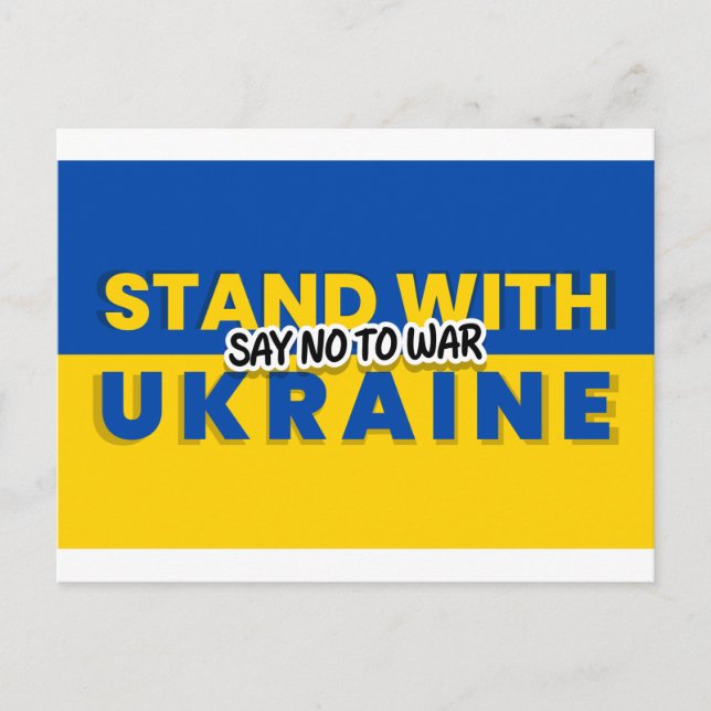 ukraine no war vykort (Framsida)