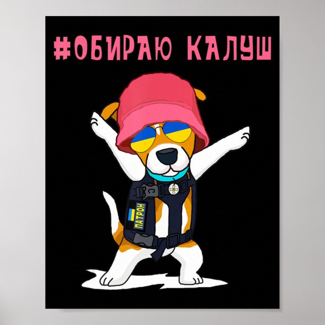 Ukraine  Patron Dog DSNS stand with Kalush and Ste Poster (Framsidan)