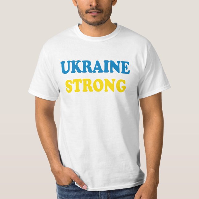 Ukraine Strong T Shirt (Framsida)