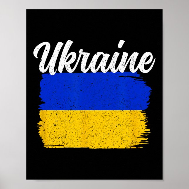 Ukraine Support Ukraine Flag Freedom Solidarity  Poster (Framsidan)