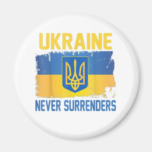 UKRAINE Surrenders Support Ukraina Magnet (Framsidan)