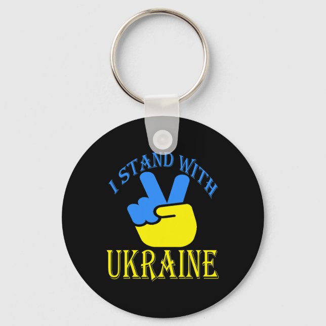 Ukraine Trident Ukraine Flag Ukrainian Flag Ukrain Nyckelring (Framsida)