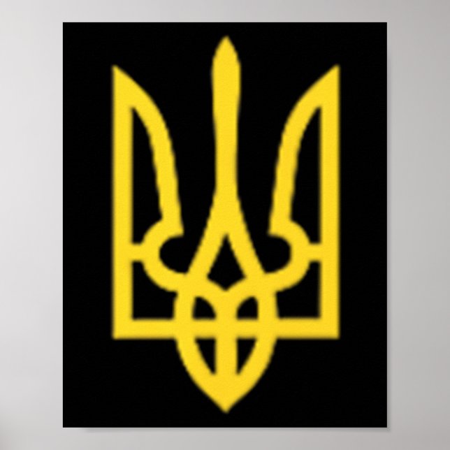 Ukraine Trident - Ukrainian Tryzub Symbol  Poster (Framsidan)