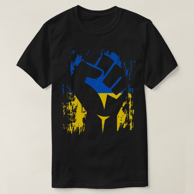 Ukraine  Ukrainian Flag Stand With Ukraine DNA  T Shirt (Design framsida)