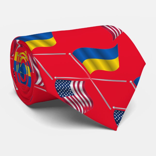 UKRAINE USA NECK TIE SLIPS (Rullad)