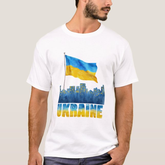 UKRAiNE VI STÅR AV DIG T Shirt (Framsida)