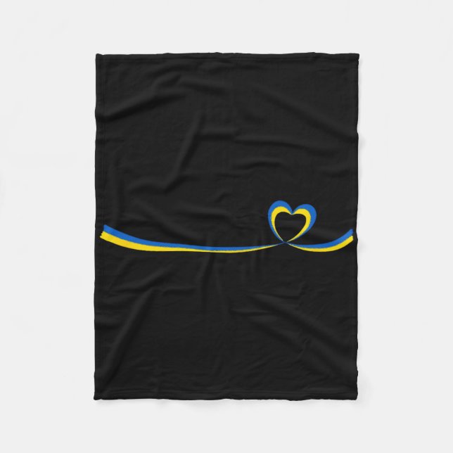 Ukraines flagga2 fleecefilt (Framsidan)