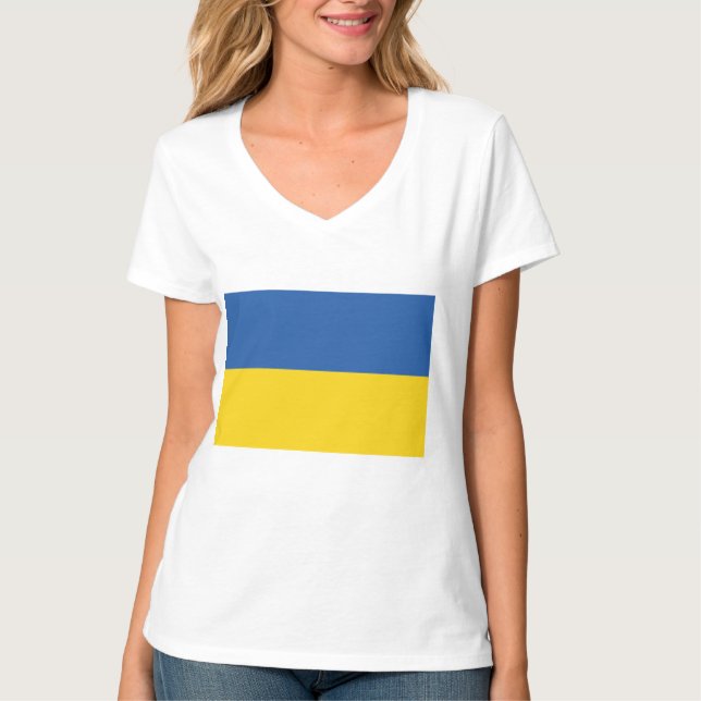Ukraines flagga t shirt (Framsida)