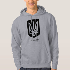 Ukraine's Tryzub Contemporary Graphic Emblem Hoodie