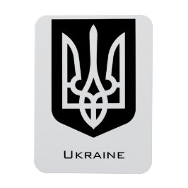 Ukraine's Tryzub Contemporary Graphic Emblem Magnet