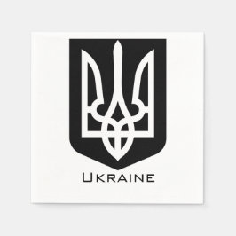Ukraine's Tryzub Contemporary Graphic Emblem Pappersservett