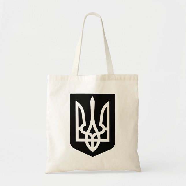 Ukraine's Tryzub Contemporary Graphic Emblem Tygkasse (Framsidan)