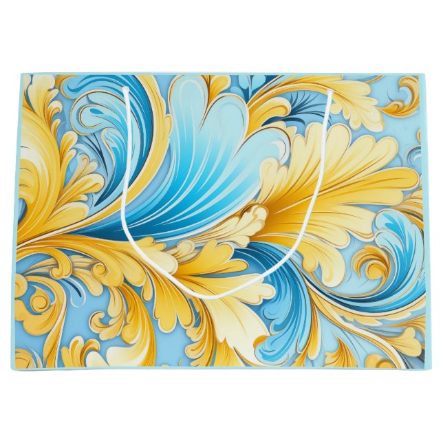 Ukrainian blue and yellow art motifs  (Framsidan)