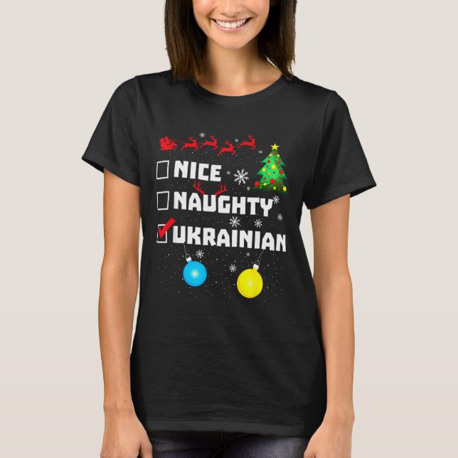 Ukrainian Christmas  T Shirt (Framsida)