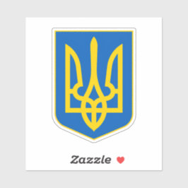 Ukrainian Coat of Arms. Truzyb. I support Ukraine. Klistermärken