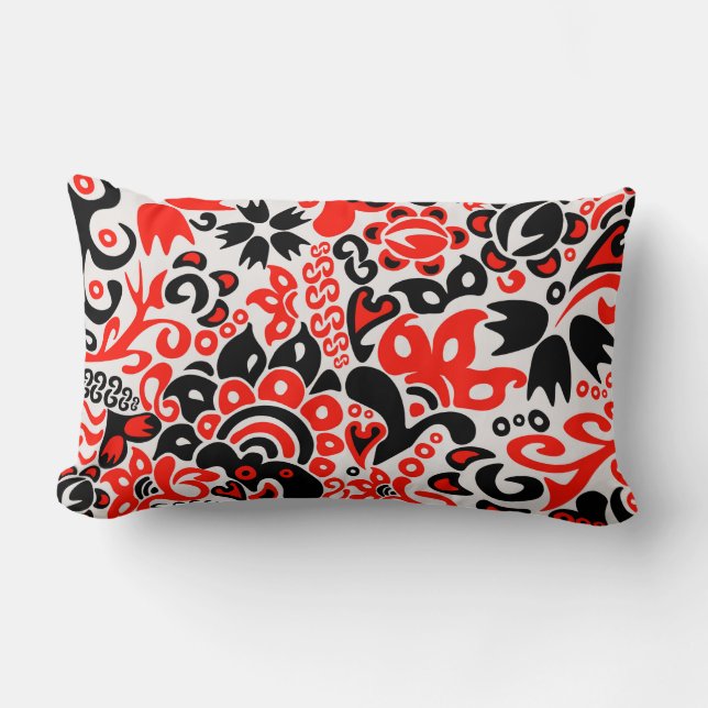 Ukrainian ethnic folk art floral pattern absrtact  lumbarkudde (Framsida)