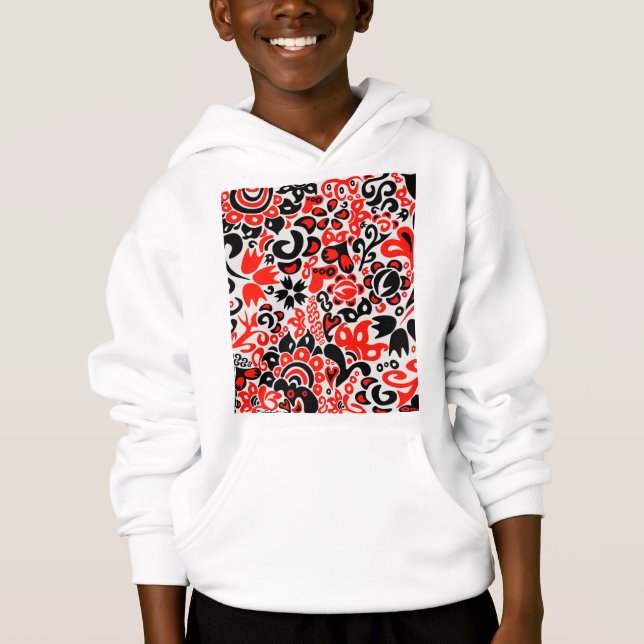 Ukrainian ethnic folk art floral pattern absrtact  t shirt (Framsida)