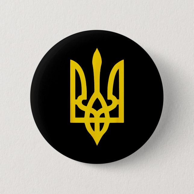 Ukrainian Flag Crest Symbol Logo Ukraine  Knapp (Framsida)