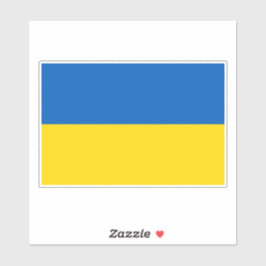 Ukrainian flag. I support Ukraine. Klistermärken