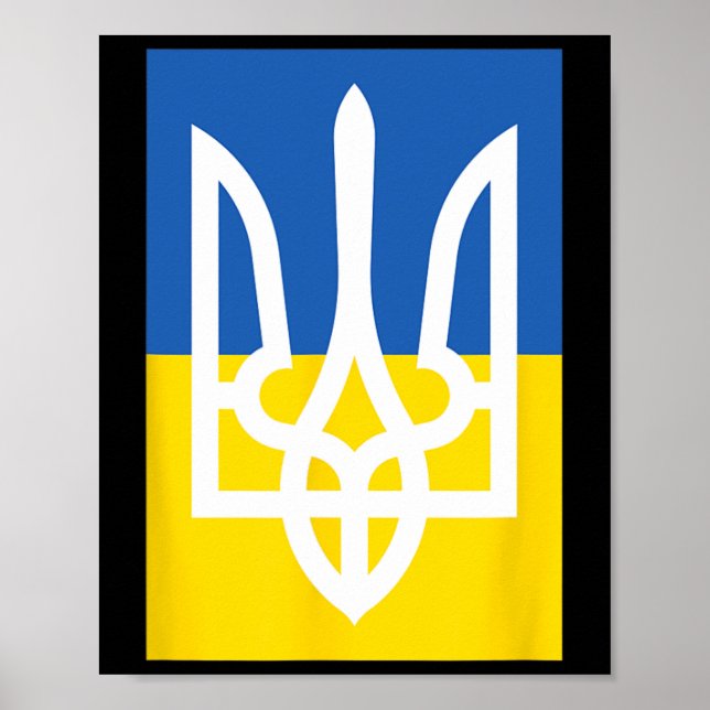 Ukrainian Flag Vintage Heritage  Poster (Framsidan)