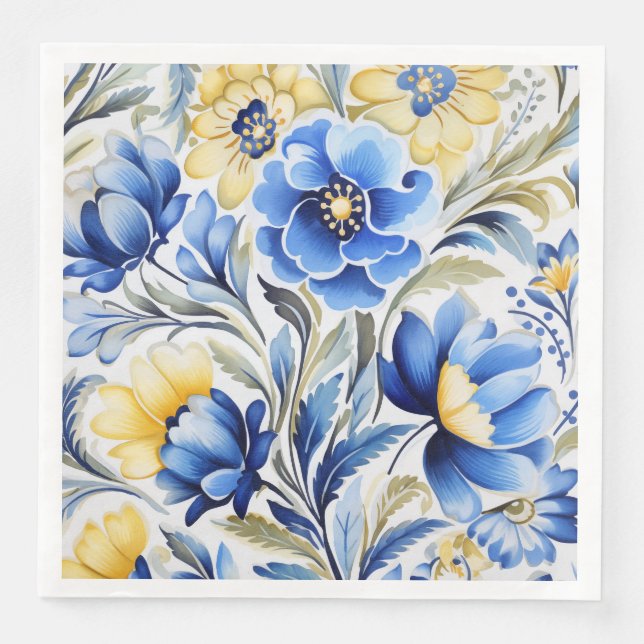 Ukrainian folk art motifs  pappersservett (Framsida)