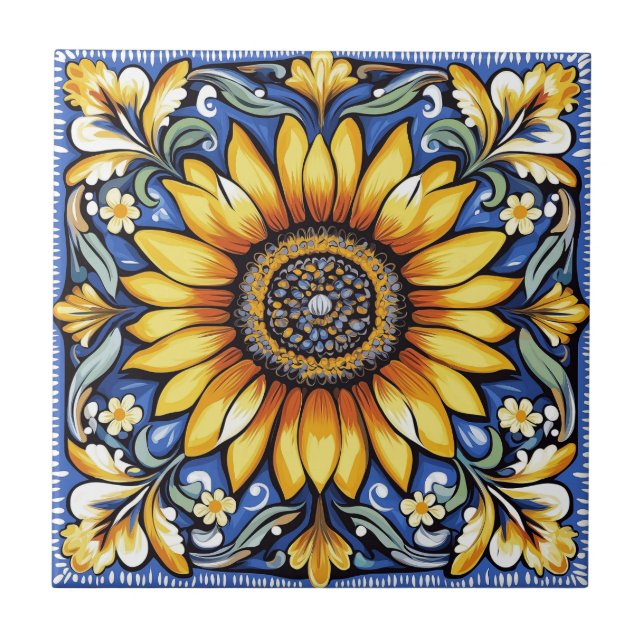 Ukrainian folk art pattern kakelplatta (Framsidan)