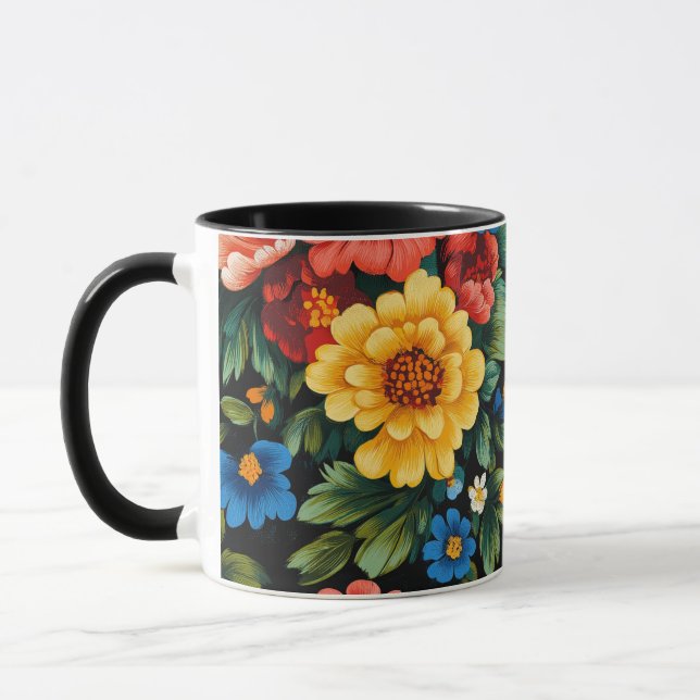 Ukrainian folk art pattern mugg (Vänster)