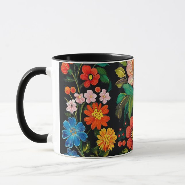 Ukrainian folk art pattern  mugg (Vänster)