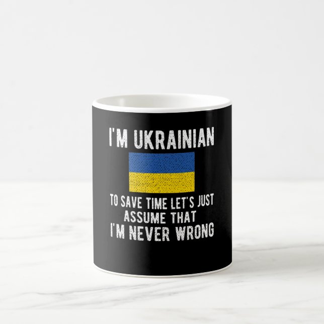 Ukrainian Heritage Ukraine Roots Ukrainian Flag Kaffemugg (Center)