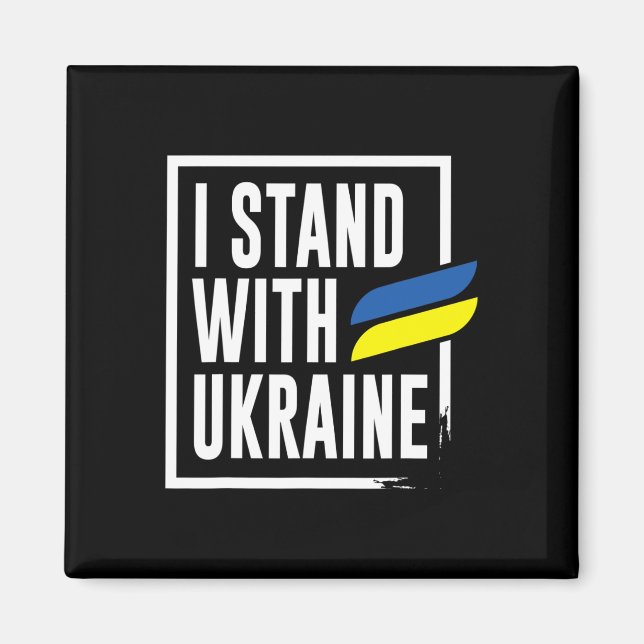 Ukrainian I Stand With Ukraine  Magnet (Framsidan)