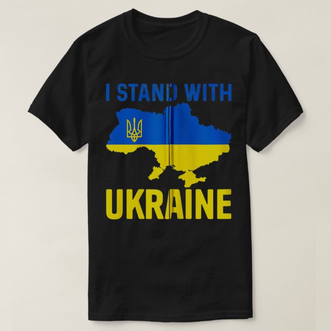 Ukrainian Lover I Stand With Ukraine Support Frien T Shirt (Design framsida)