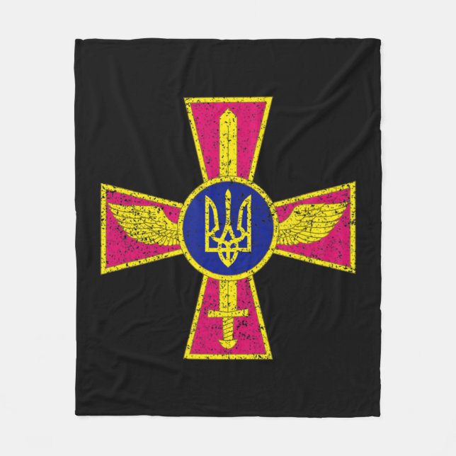 UKRAINIAN LUFT FORCE EMBLEM UKRAINA PASSERADE STYR FLEECEFILT (Framsidan)