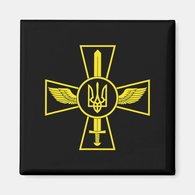 UKRAINIAN LUFT FORCE EMBLEM UKRAINA PASSERADE STYR MAGNET (Framsidan)