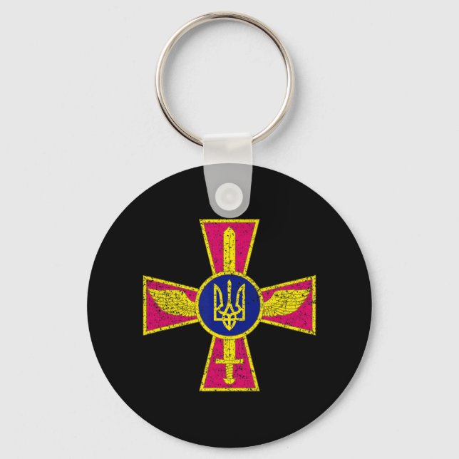 UKRAINIAN LUFT FORCE EMBLEM UKRAINA PASSERADE STYR NYCKELRING (Framsida)