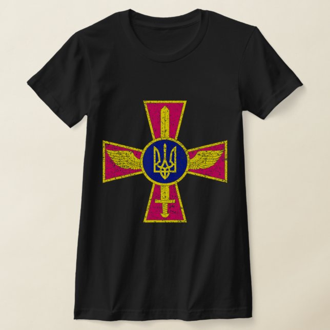 UKRAINIAN LUFT FORCE EMBLEM UKRAINA PASSERADE STYR T SHIRT (Laydown)