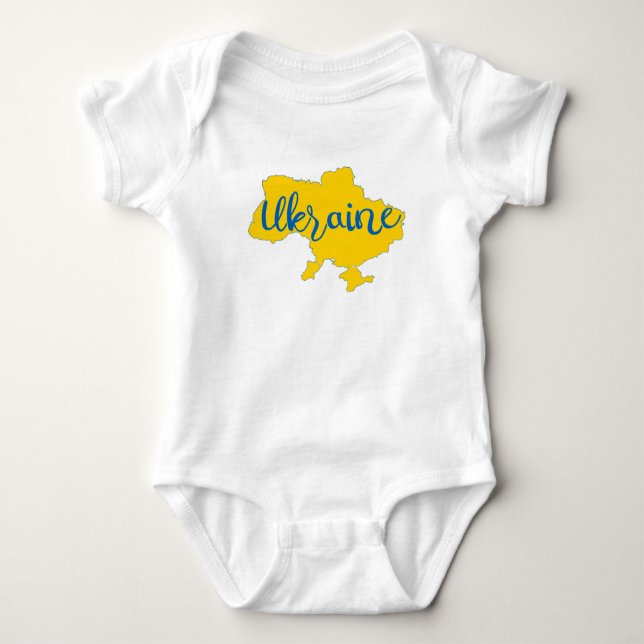 Ukrainian map and lettering  t shirt (Framsida)