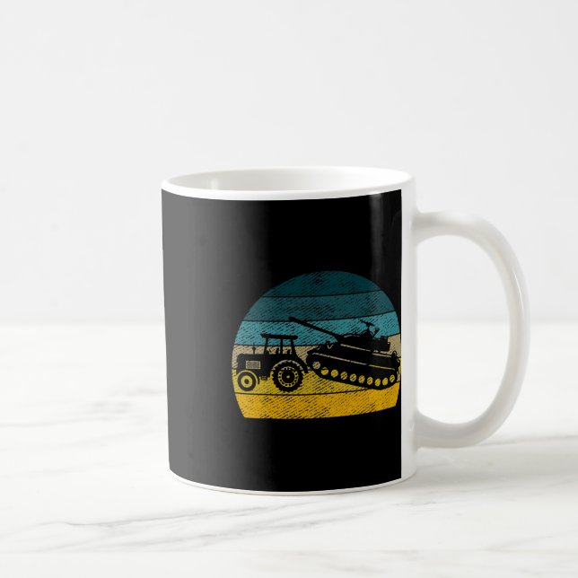 Ukrainian Tractor Support Ukraine Stand With Ukrai Kaffemugg (Höger)
