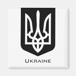Ukrainias samtida grafiska emblem Tryzub Magnet